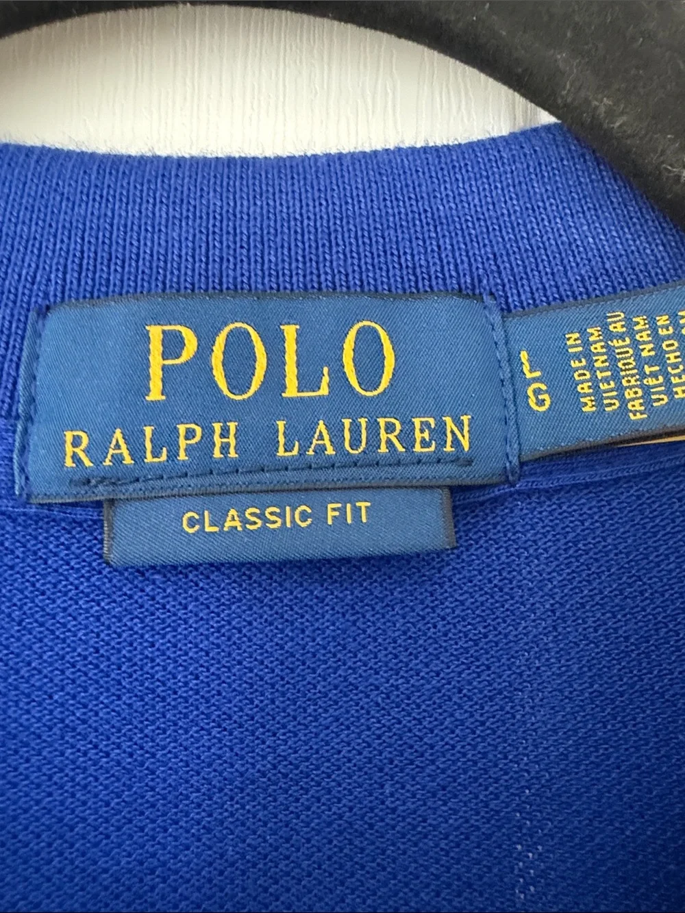 Polo by Ralph Lauren Royal Blue Polo with Red Logo and White-Trim  size L
